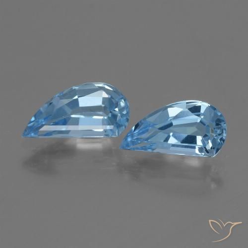 2.90ctw Natural Azul Suíço Topázio, Chique, VVS