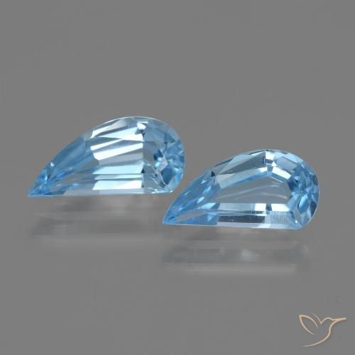 2.60ctw Natural Céu azul Topázio, Chique, VVS-VS