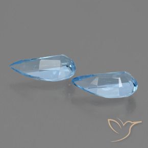 Pedras preciosas de Topázio Céu azul natural de 2.60 ct, Chique, VVS-VS