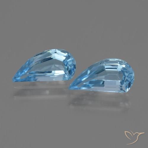 2.70ctw Natural Azul Suíço Topázio, Chique, VVS-VS