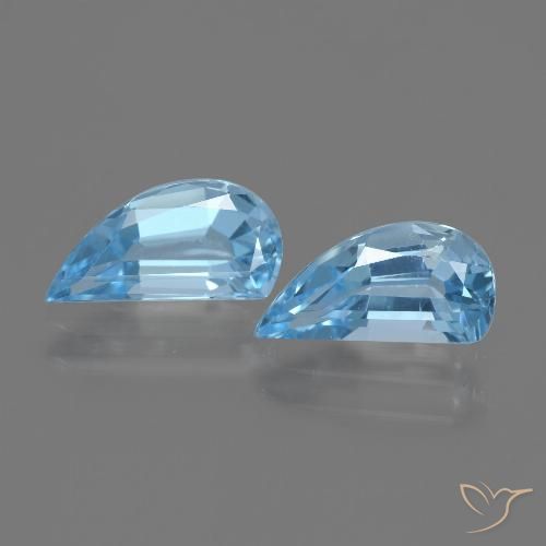 2.92ctw Natural Céu azul Topázio, Chique, VVS