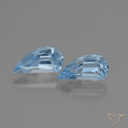 2.80ctw Natural Céu azul Topázio, Chique, VVS-VS