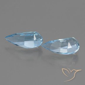 Pedras preciosas de Topázio Céu azul natural de 2.89 ct, Chique, VVS-VS