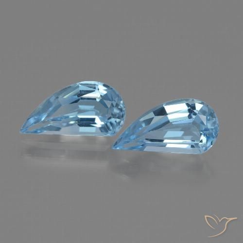 2.65ctw Natural Azul Suíço Topázio, Chique, VVS-VS