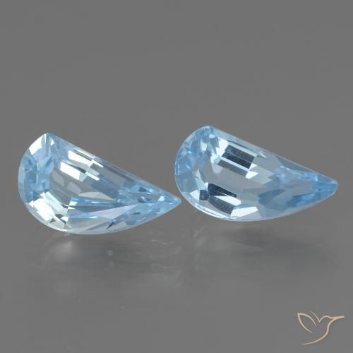 2.64ctw Natural Céu azul Topázio, Chique, VVS