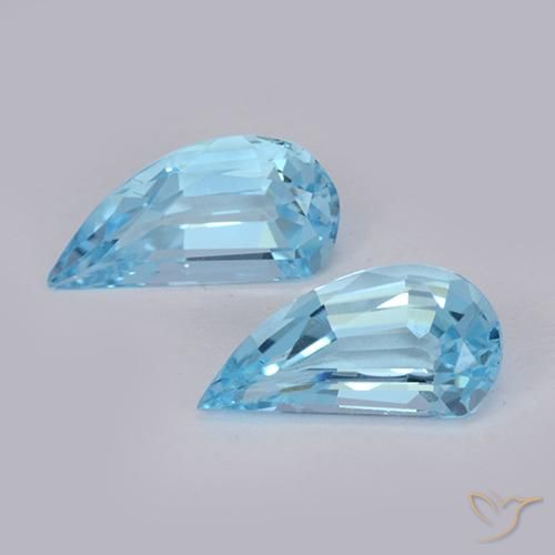 Pedras preciosas de topázio azul natural de 2,69 ct, forma extravagante, VVS