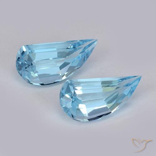 Pedras preciosas de topázio azul natural de 2,69 ct, forma extravagante, VVS
