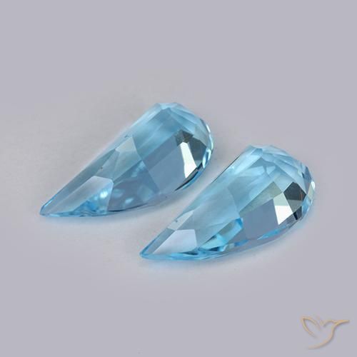 Pedras preciosas de topázio azul natural de 2,69 ct, forma extravagante, VVS