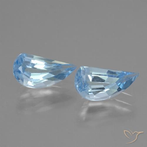 2.58ctw Natural Céu azul Topázio, Chique, VVS