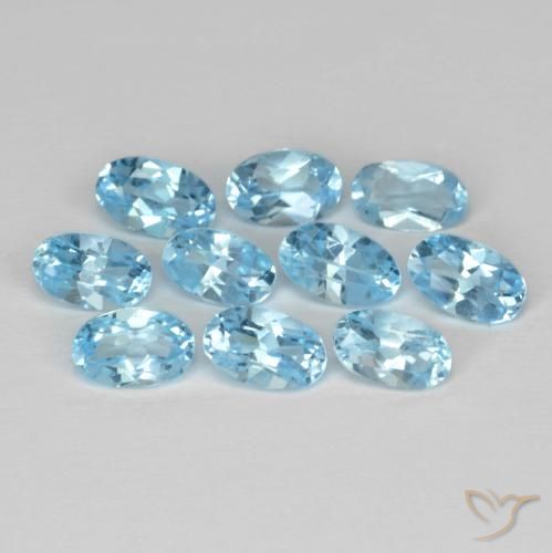 Pedras preciosas de Topázio Céu azul natural de 2.90 ct, Corte Oval, VS