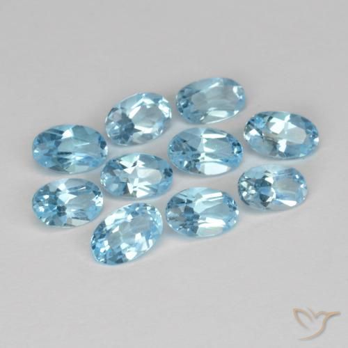 Pedras preciosas de Topázio Céu azul natural de 2.90 ct, Corte Oval, VS