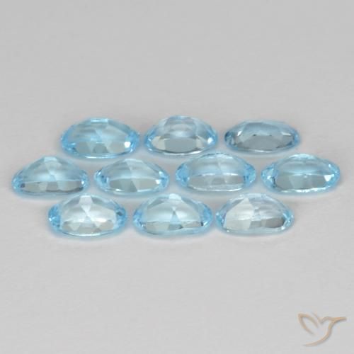 Pedras preciosas de Topázio Céu azul natural de 2.90 ct, Corte Oval, VS