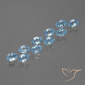 Pedras preciosas de Topázio Céu azul natural de 2.93 ct, oval, VS