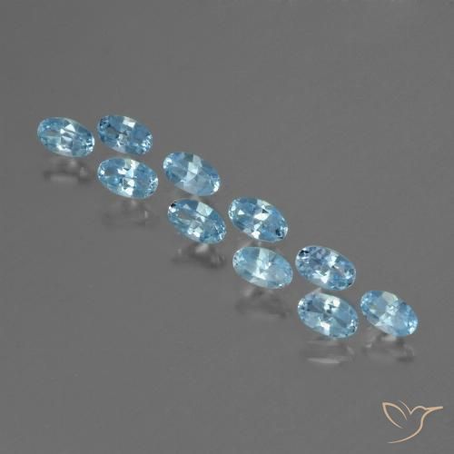 2.79ctw Natural Céu azul Topázio, oval, VS