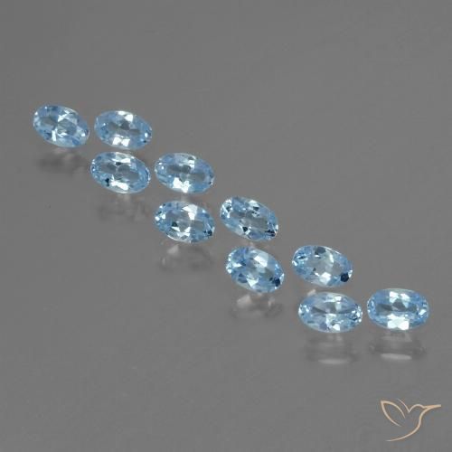 2.95ctw Natural Azul Suíço Topázio, oval, VS