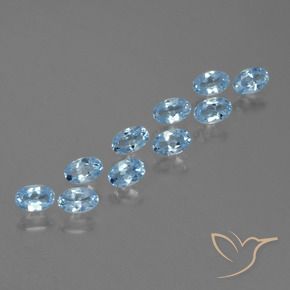 Pedras preciosas de Topázio Azul Suíço natural de 2.95 ct, oval, VS