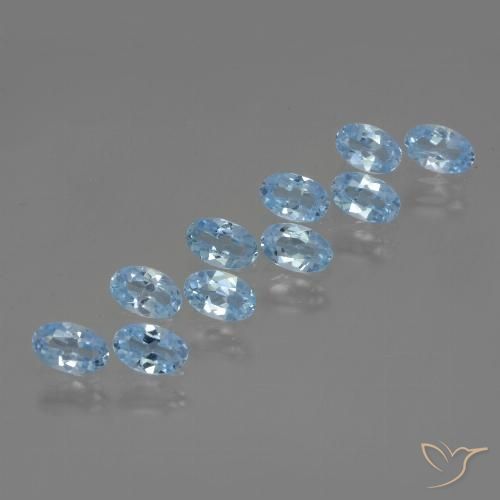 2.95ctw Natural Azul Suíço Topázio, oval, VS