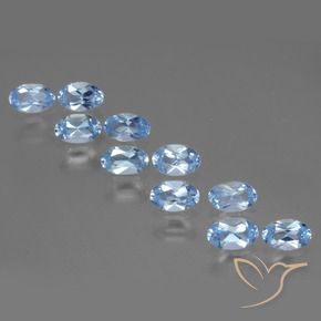 Pedras preciosas de Topázio Céu azul natural de 3.20 ct, oval, VS