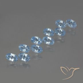 Pedras preciosas de Topázio Céu azul natural de 2.87 ct, oval, VS