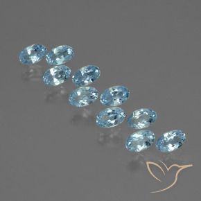 Pedras preciosas de Topázio Céu azul natural de 3.08 ct, oval, VS