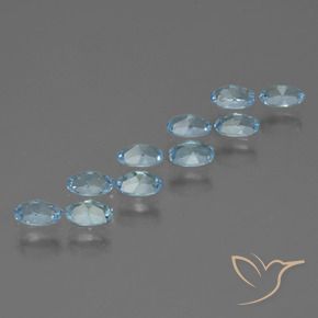Pedras preciosas de Topázio Céu azul natural de 3.08 ct, oval, VS