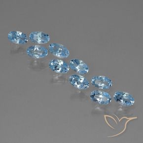 Pedras preciosas de Topázio Céu azul natural de 3.06 ct, oval, VS