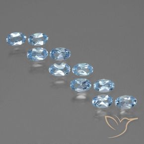 Pedras preciosas de Topázio Céu azul natural de 2.94 ct, oval, VS