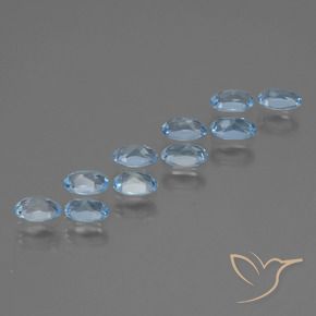 Pedras preciosas de Topázio Céu azul natural de 2.94 ct, oval, VS