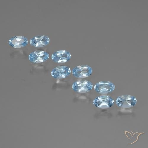 Pedras preciosas de Topázio Céu azul natural de 3.22 ct, oval, VS