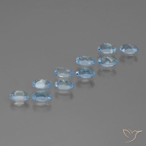 Pedras preciosas de Topázio Céu azul natural de 3.22 ct, oval, VS
