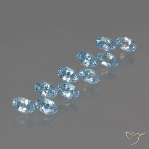 3.22ctw Natural Azul Suíço Topázio, oval, VS