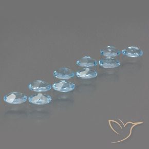 Pedras preciosas de Topázio Azul Suíço natural de 3.22 ct, oval, VS