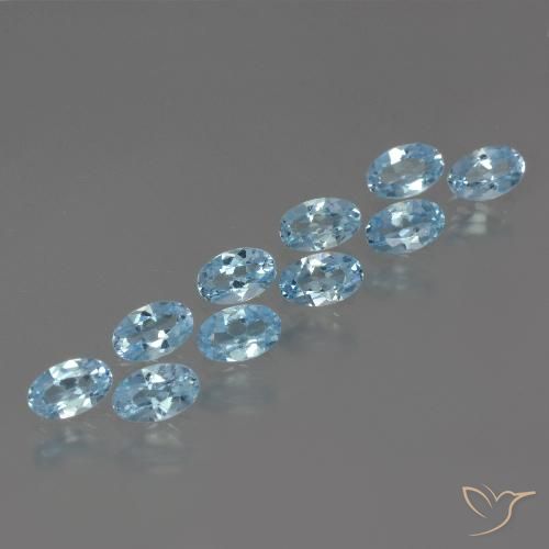 3.55ctw Natural Céu azul Topázio, oval, VS