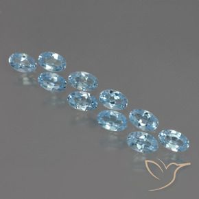 Pedras preciosas de Topázio Céu azul natural de 3.55 ct, oval, VS