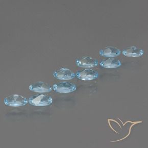 Pedras preciosas de Topázio Céu azul natural de 3.55 ct, oval, VS