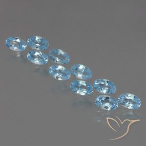 Pedras preciosas de Topázio Céu azul natural de 3.64 ct, oval, VS