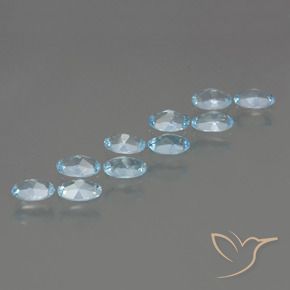 Pedras preciosas de Topázio Céu azul natural de 2.86 ct, oval, VS