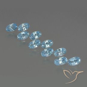 Pedras preciosas de Topázio Céu azul natural de 2.78 ct, oval, VS