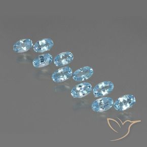 Pedras preciosas de Topázio Céu azul natural de 2.96 ct, oval, VS