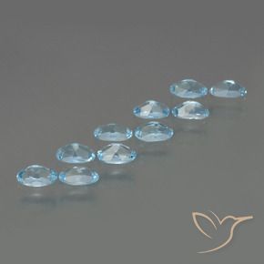 Pedras preciosas de Topázio Céu azul natural de 2.96 ct, oval, VS