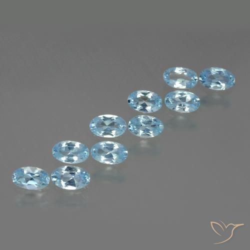 2.70ctw Natural Azul Suíço Topázio, oval, VS