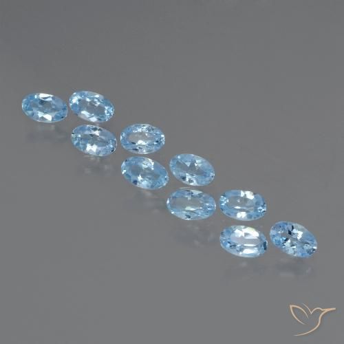 3.06ctw Natural Céu azul Topázio, oval, VS