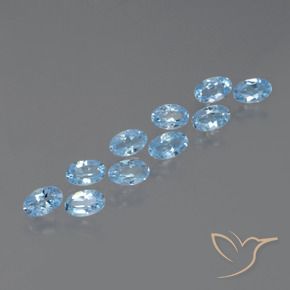 Pedras preciosas de Topázio Céu azul natural de 3.06 ct, oval, VS