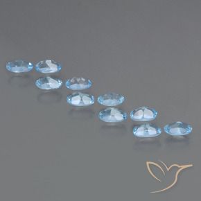Pedras preciosas de Topázio Céu azul natural de 3.06 ct, oval, VS