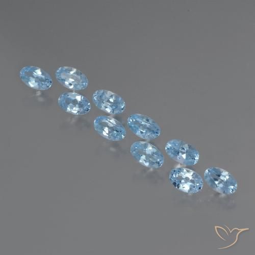 3.51ctw Natural Azul Suíço Topázio, oval, VS
