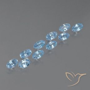Pedras preciosas de Topázio Azul Suíço natural de 3.51 ct, oval, VS