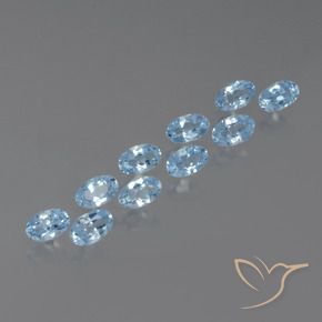 Pedras preciosas de Topázio Azul Suíço natural de 3.16 ct, oval, VS