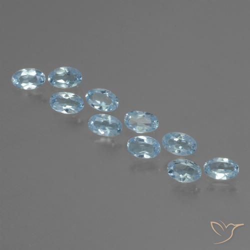 2.77ctw Natural Céu azul Topázio, oval, VS