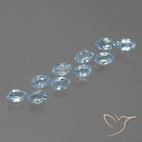 Pedras preciosas de Topázio Céu azul natural de 2.77 ct, oval, VS
