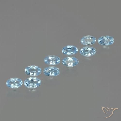 3.08ctw Natural Céu azul Topázio, oval, VS